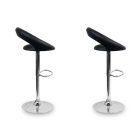 2 štýlové, výškovo nastaviteľné čierne barové stoličky Miami