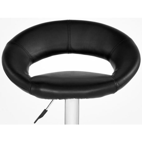 2 štýlové, výškovo nastaviteľné čierne barové stoličky Miami