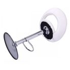 2 štýlové, výškovo nastaviteľné biele barové stoličky Miami