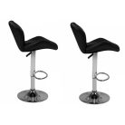 2 štýlové, výškovo nastaviteľné čierne barové stoličky Chicago