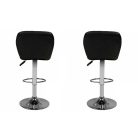2 štýlové, výškovo nastaviteľné čierne barové stoličky Chicago
