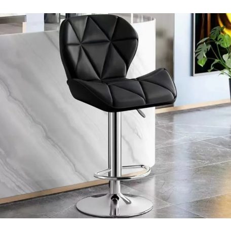 2 štýlové, výškovo nastaviteľné čierne barové stoličky Chicago