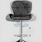 2 štýlové, výškovo nastaviteľné čierne barové stoličky Chicago