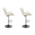 2 štýlové výškovo nastaviteľné biele barové stoličky Chicago