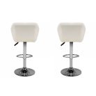 2 štýlové výškovo nastaviteľné biele barové stoličky Chicago