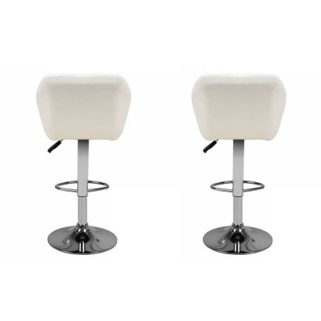 2 štýlové výškovo nastaviteľné biele barové stoličky Chicago