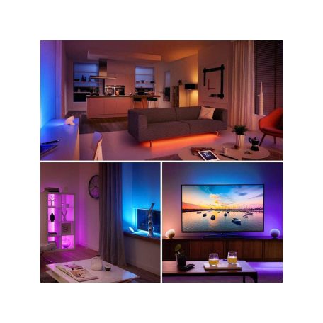 10-metrový 12V RGB LED pásik ovládaný WiFi s adaptérom (SMD 5050 LED)