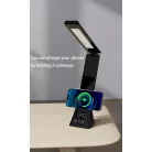 Stolná lampa, nabíjačka telefónu a hodiny  3 v 1 - 15 W