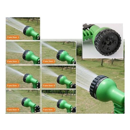 Zavlažovacia hlavica na záhradnú hadicu s konektormi - 7 funkčná