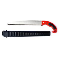 Prerezávacia píla v praktickom čiernom držiaku