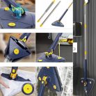 Výsuvný trojuholníkový teleskopický mop otočný o 360°