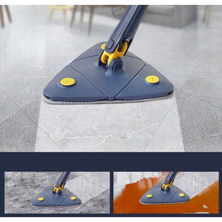 Výsuvný trojuholníkový teleskopický mop otočný o 360°