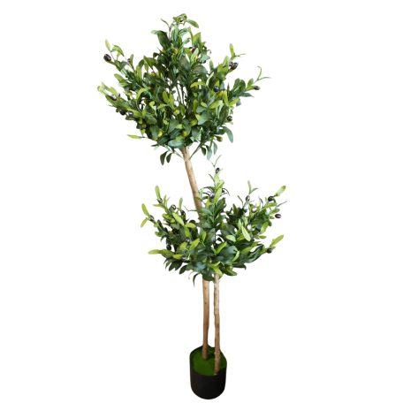 150 cm-ový dvojitý umelý olivovník v kvetináči