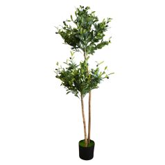 150 cm-ový dvojitý umelý olivovník v kvetináči