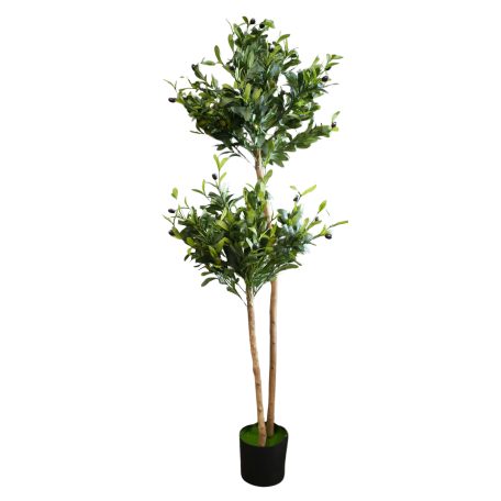 150 cm-ový dvojitý umelý olivovník v kvetináči