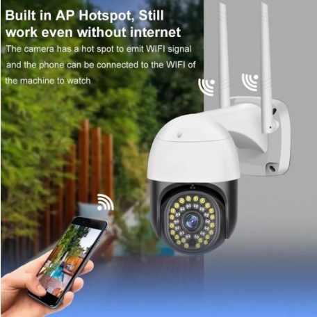 Vonkajšia Wi-Fi vonkajšia kamera s automatickým sledovaním pohybu