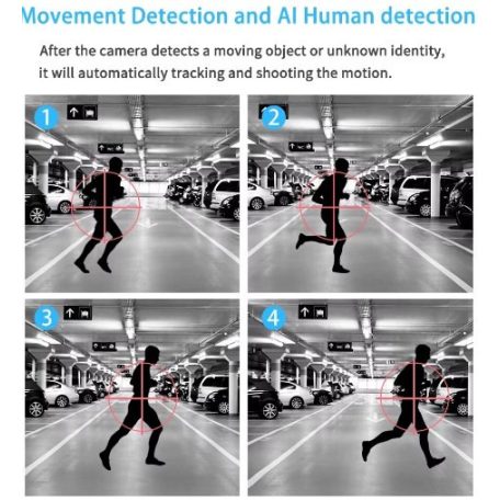 Vonkajšia Wi-Fi vonkajšia kamera s automatickým sledovaním pohybu