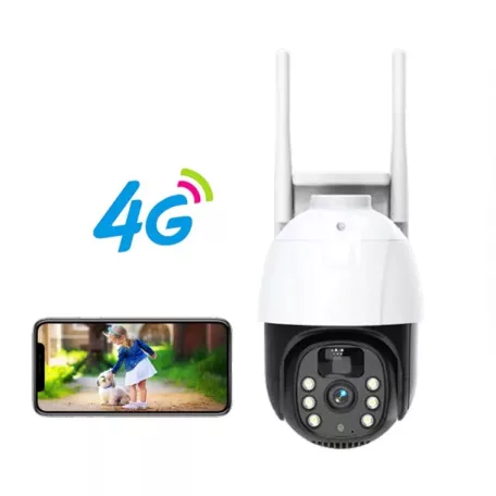 Vonkajšia solárna vonkajšia kamera s funkciou automatického sledovania - aj na SIM kartu, 3 MP 