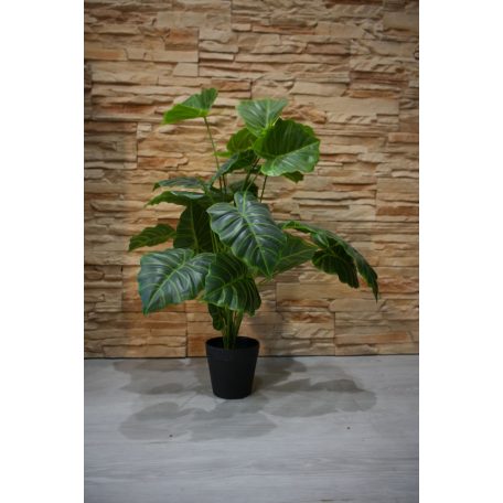 Výnimočne krásna umelá rastlina Alocasia v kvetináčoch - 70 cm