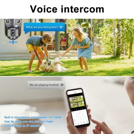 Profesionálna vonkajšia kamera (Wi-Fi), s tromi šošovkami, funkciou nočného videnia, 10x priblížením, detekciou pohybu, bezplatnou aplikáciou