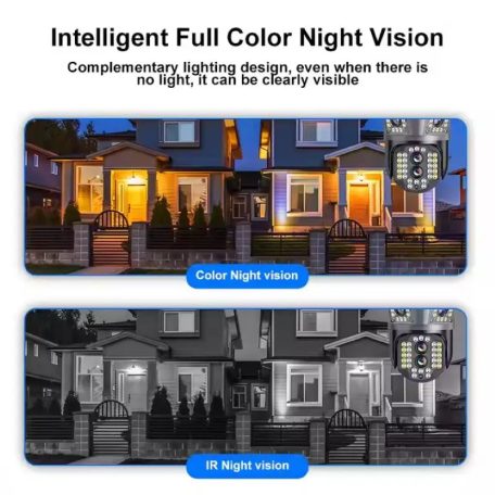 Profesionálna vonkajšia kamera (Wi-Fi), s tromi šošovkami, funkciou nočného videnia, 10x priblížením, detekciou pohybu, bezplatnou aplikáciou