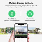 Profesionálna 12 MP vonkajšia kamera (Wi-Fi), s tromi šošovkami, funkcia nočného videnia, 10x zoom, detekcia pohybu, bezplatná aplikácia