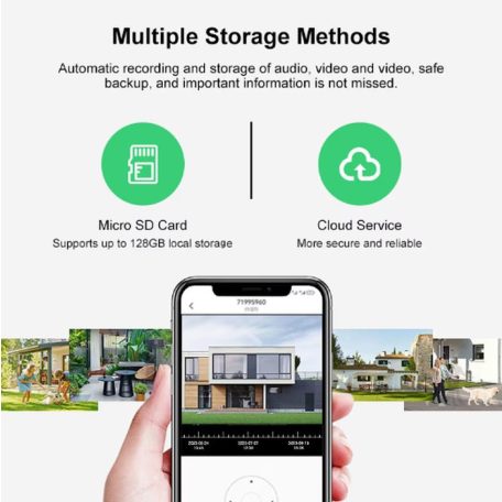 Profesionálna 12 MP vonkajšia kamera (Wi-Fi), s tromi šošovkami, funkcia nočného videnia, 10x zoom, detekcia pohybu, bezplatná aplikácia