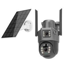   Solárne napájaná 5 MP vonkajšia vodotesná (Wi-Fi), otočná vonkajšia kamera s funkciou automatického sledovania - 8 ZOOM