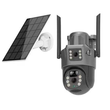 Solárne napájaná 5 MP vonkajšia vodotesná (Wi-Fi), otočná vonkajšia kamera s funkciou automatického sledovania - 8 ZOOM