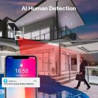 Solárne napájaná 5 MP vonkajšia vodotesná (Wi-Fi), otočná vonkajšia kamera s funkciou automatického sledovania - 8 ZOOM