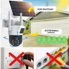 Solárne napájaná 5 MP vonkajšia vodotesná (Wi-Fi), otočná vonkajšia kamera s funkciou automatického sledovania - 8 ZOOM