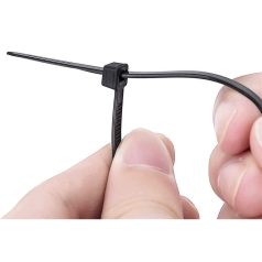 Sťahovacie pásky 4 x 300 mm - 100 ks, čierna