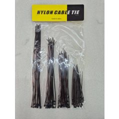   Sťahovacie pásky 25 x 250 mm, 25 x 200 mm, 25 x 150 mm, 25 x 100 mm - 100 ks, čierna