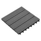 Moderný sivý WPC 3D podlahový panel, obkladová doska v štýle Alabama (30 cm x 30 cm)