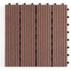 Moderný hnedý WPC 3D podlahový panel, obkladová doska v štýle Nevada (30 cm x 30 cm)