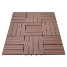 Moderný hnedý WPC 3D podlahový panel, obkladová doska v štýle Nevada (30 cm x 30 cm)