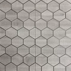   Austin sivý hexagónový (včelí plást) 3D nástenný panel (67×67 cm) – samolepiaci