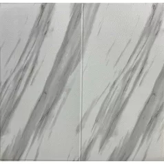   Seattle bielo-sivý štvorcový 3D nástenný panel (67×67 cm) – samolepiaci