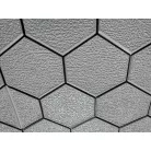 Austin biely hexagónový (včelí plást) 3D nástenný panel (67 cm x 67 cm) – samolepiaci