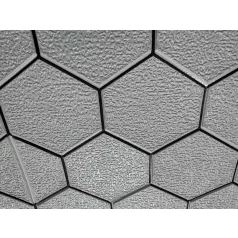   Austin biely hexagónový (včelí plást) 3D nástenný panel (67 cm x 67 cm) – samolepiaci