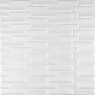 Chicago 3D nástenný panel z bielych tehál (70 x 77 cm)