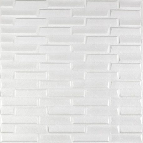 Chicago 3D nástenný panel z bielych tehál (70 x 77 cm)