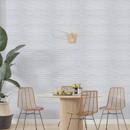 Chicago 3D nástenný panel z bielych tehál (70 x 77 cm)