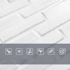 Chicago 3D nástenný panel z bielych tehál (70 x 77 cm)