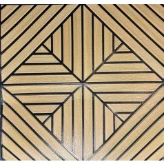   Charlotte béžovo-čierny 3D nástenný panel s drevenou kresbou (67×67 cm) – samolepiaci