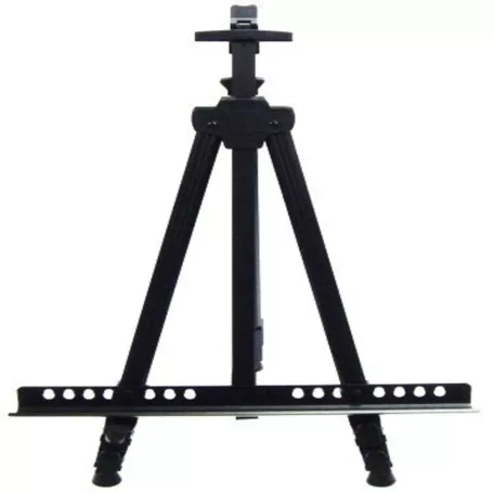 Maliarský, skladací, nastaviteľný kovový stojan v čiernej farbe - 52-150 cm