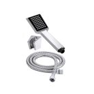 Elegantná chrómová sprchová hlavica s držiakom