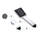 Elegantná chrómová sprchová hlavica s držiakom