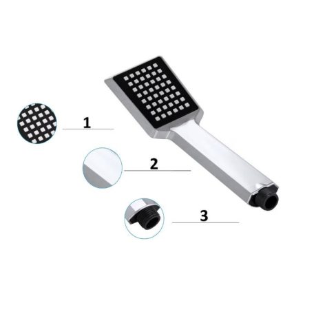 Elegantná chrómová sprchová hlavica s držiakom
