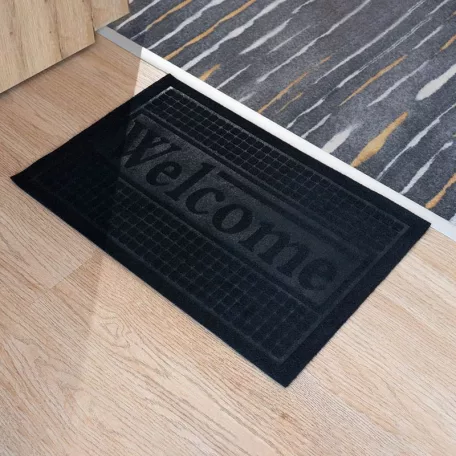 60 cm x 40 cm čierna rohožka s nápisom Welcome